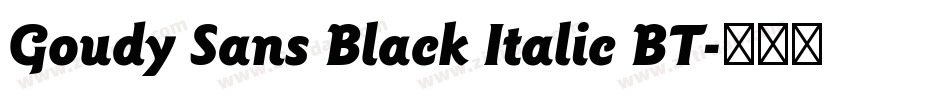 Goudy Sans Black Italic BT字体转换